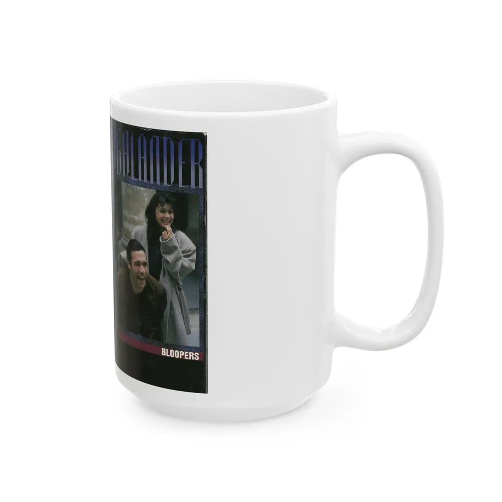 HIGHLANDER BLOOPERS (VHS COVER) - White Coffee Mug-Go Mug Yourself