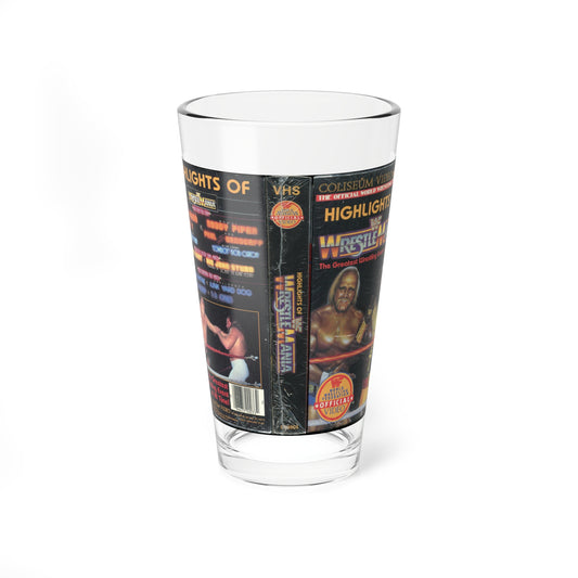 HIGHLIGHTS OFWRESTLE MANIA WWF (VHS COVER) Pint Glass 16oz-16oz-Go Mug Yourself