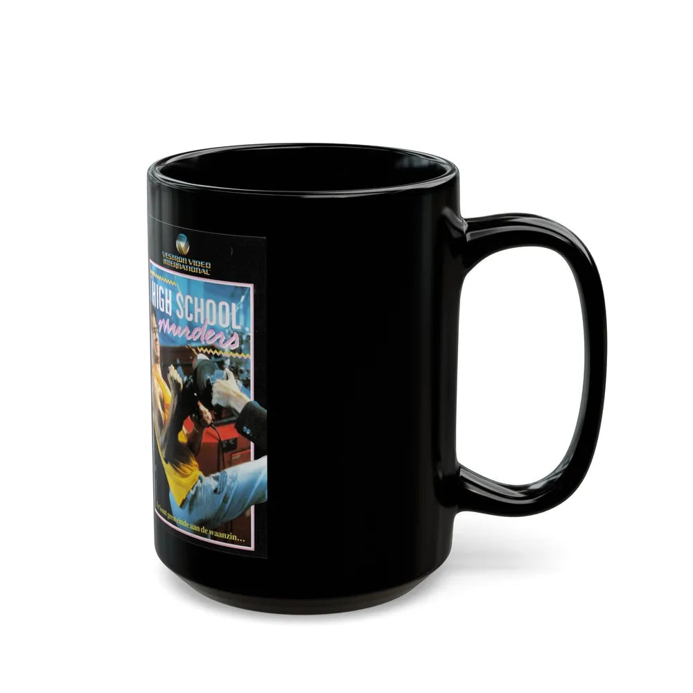 HIGHSCHOOL MURDERS VESTRON INTERNATIONAL (VHS COVER) - Black Coffee Mug-Go Mug Yourself