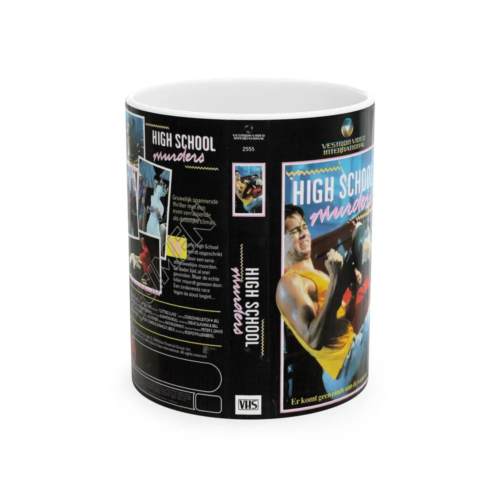HIGHSCHOOL MURDERS VESTRON INTERNATIONAL (VHS COVER) - White Coffee Mug 11oz - Go Mug Yourself