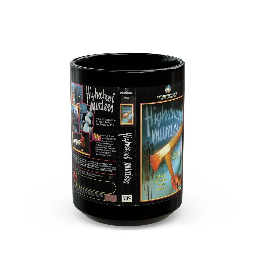 HIGHSCHOOL MURDERS (VHS COVER) - Black Coffee Mug-15oz-Go Mug Yourself