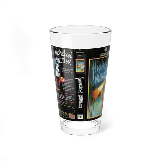 HIGHSCHOOL MURDERS (VHS COVER) Pint Glass 16oz-16oz-Go Mug Yourself