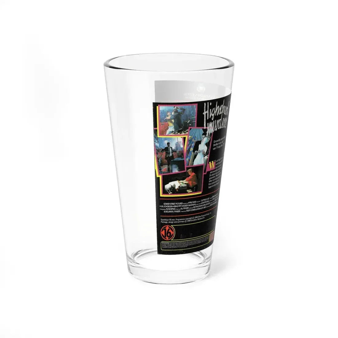 HIGHSCHOOL MURDERS (VHS COVER) Pint Glass 16oz - Go Mug Yourself