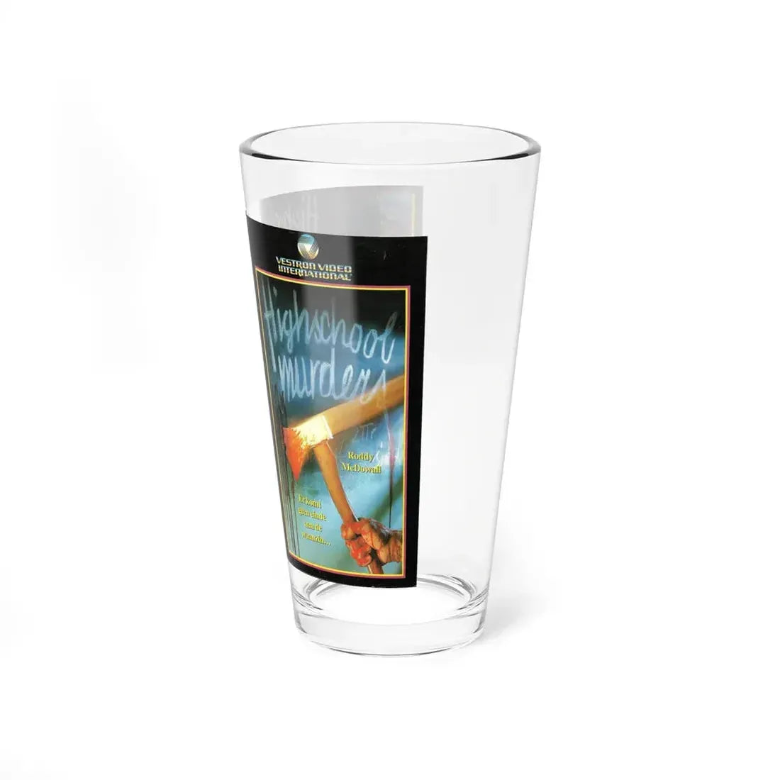 HIGHSCHOOL MURDERS (VHS COVER) Pint Glass 16oz - Go Mug Yourself