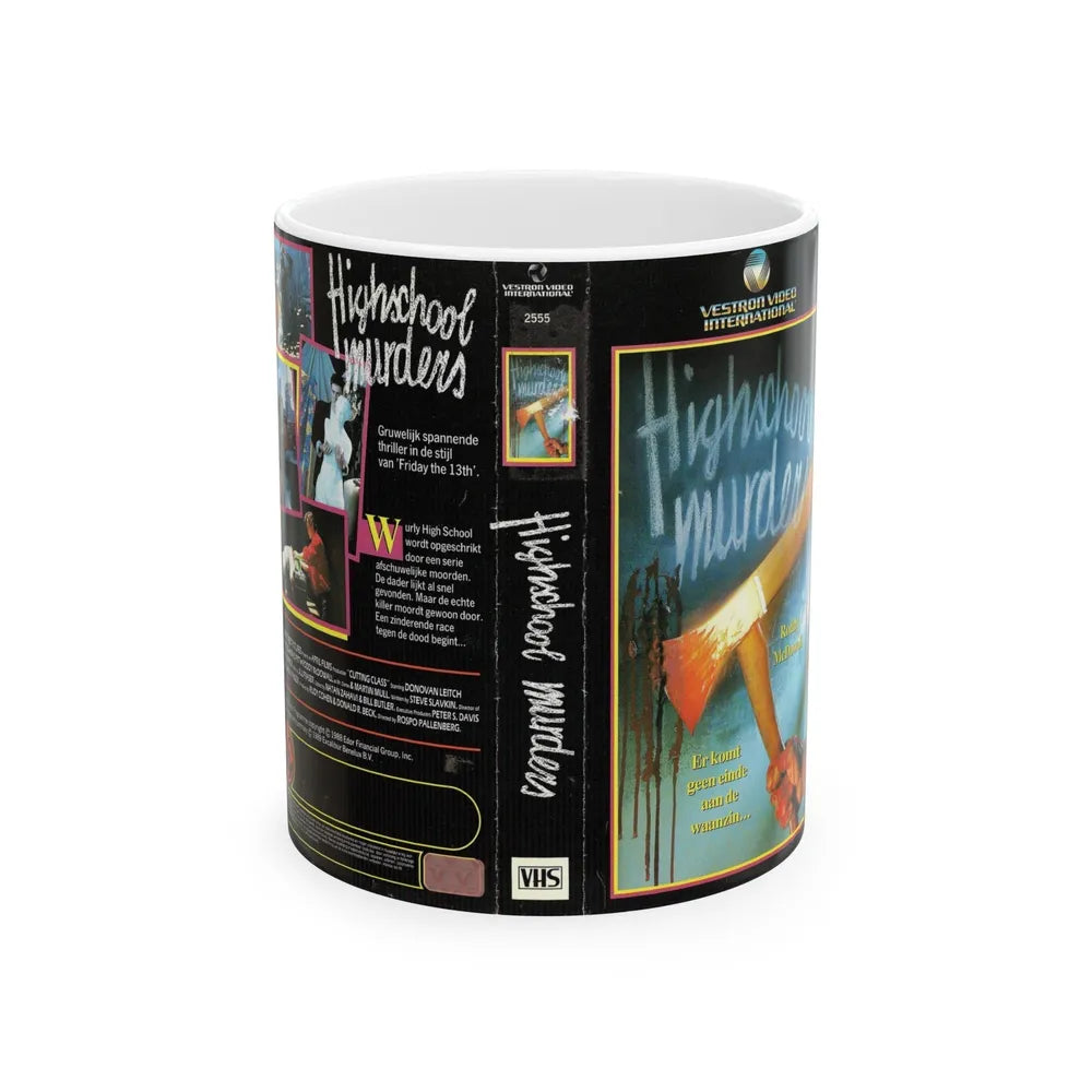 HIGHSCHOOL MURDERS (VHS COVER) - White Coffee Mug-11oz-Go Mug Yourself