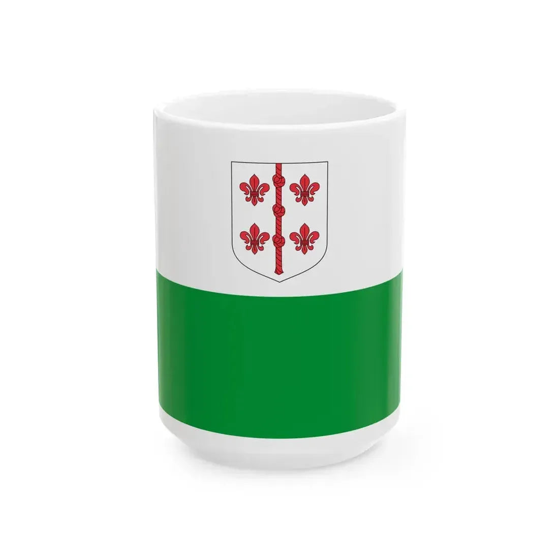 Hiiumaa lipp (Estonia) White Coffee Mug 15oz - Go Mug Yourself