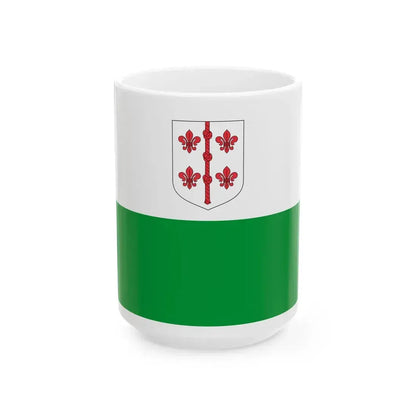 Hiiumaa lipp (Estonia) White Coffee Mug 15oz - Go Mug Yourself