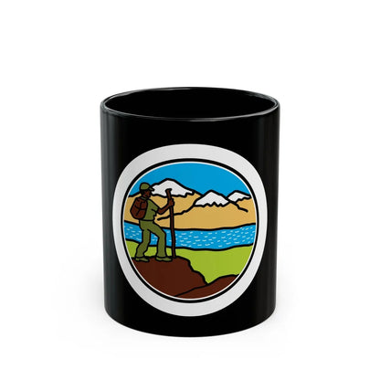 Hiking (Boy Scout Merit Badge) Black Coffee Mug-11oz-Go Mug Yourself