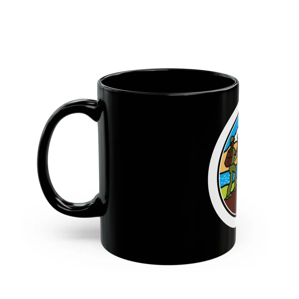 Hiking (Boy Scout Merit Badge) Black Coffee Mug-Go Mug Yourself