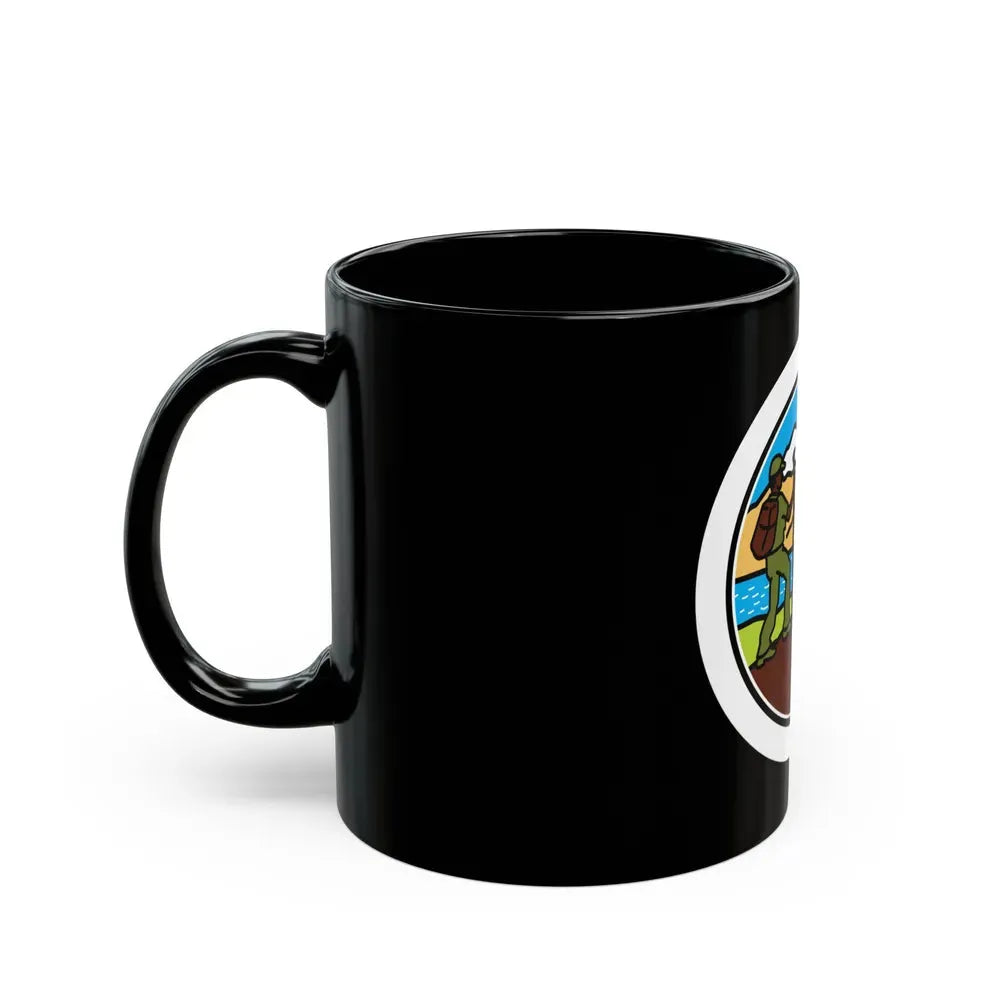 Hiking (Boy Scout Merit Badge) Black Coffee Mug - Go Mug Yourself