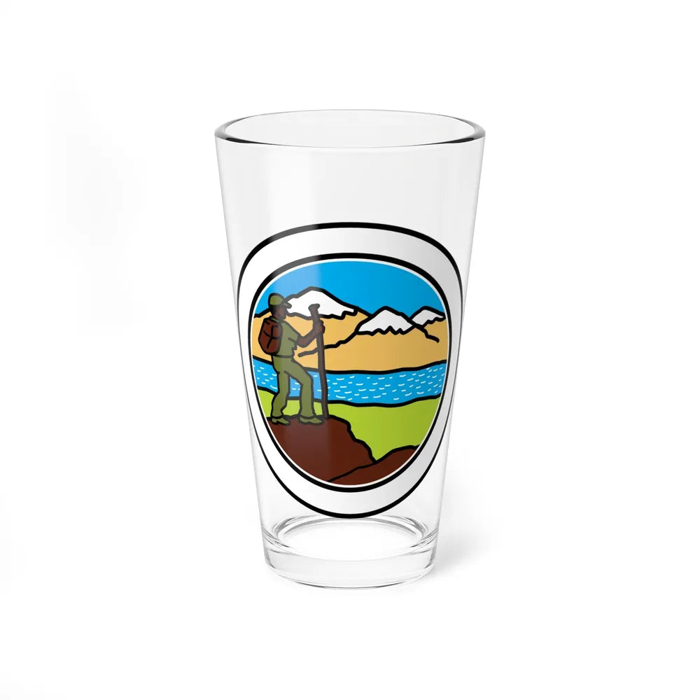 Hiking (Boy Scout Merit Badge) Pint Glass 16oz-16oz-Go Mug Yourself