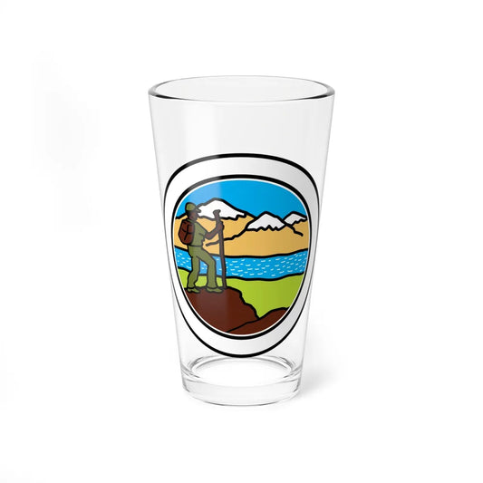 Hiking (Boy Scout Merit Badge) Pint Glass 16oz-16oz-Go Mug Yourself