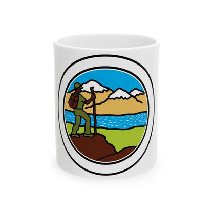 Hiking (Boy Scout Merit Badge) White Coffee Mug-11oz-Go Mug Yourself