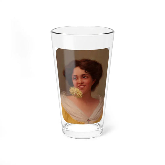 Hilda Clark Holding a Flower, probable Coca Cola advertisement - Pint Glass 16oz-16oz-Go Mug Yourself