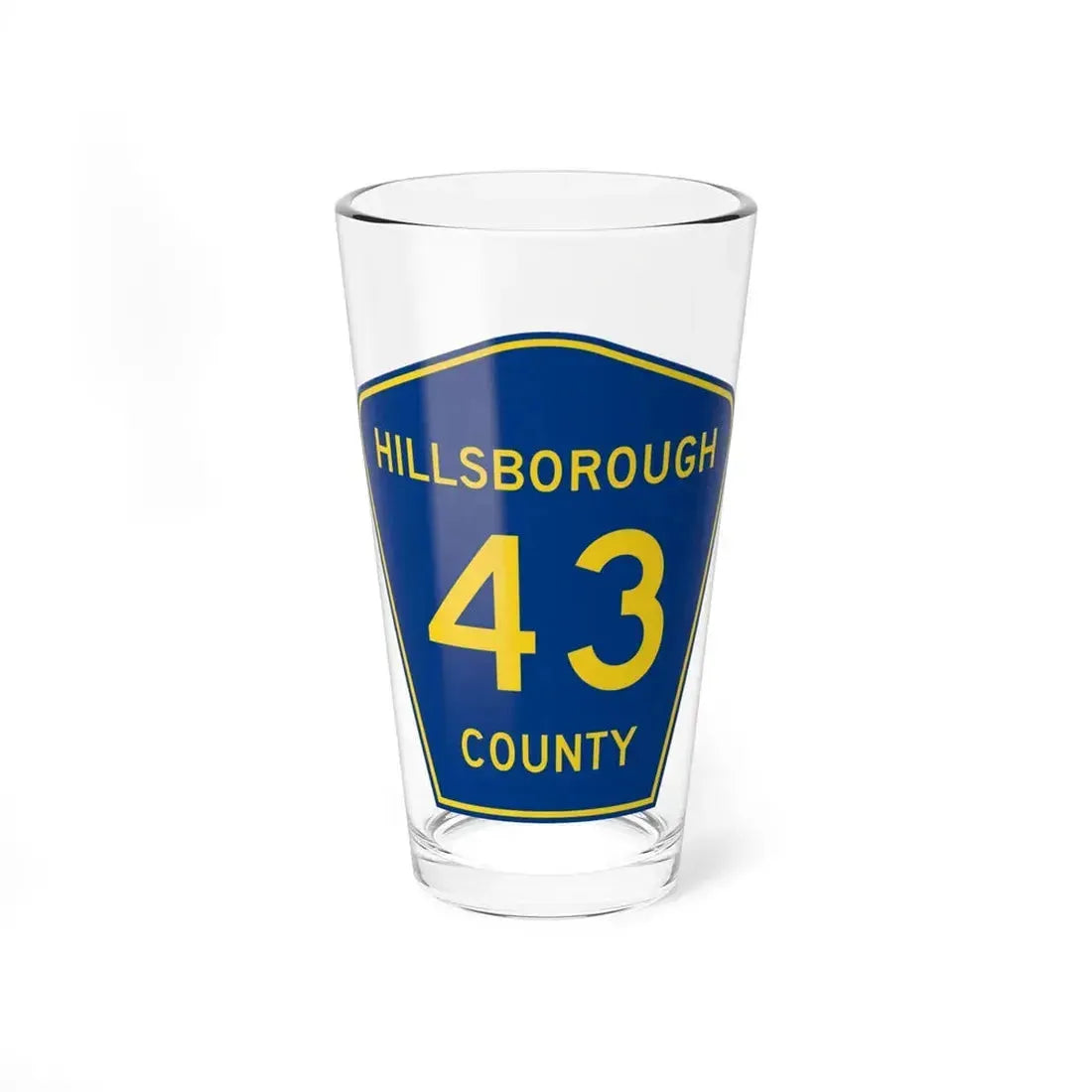 Hillsborough County 43 (Florida) (Road Sign) Pint Glass 16oz 16oz - Go Mug Yourself