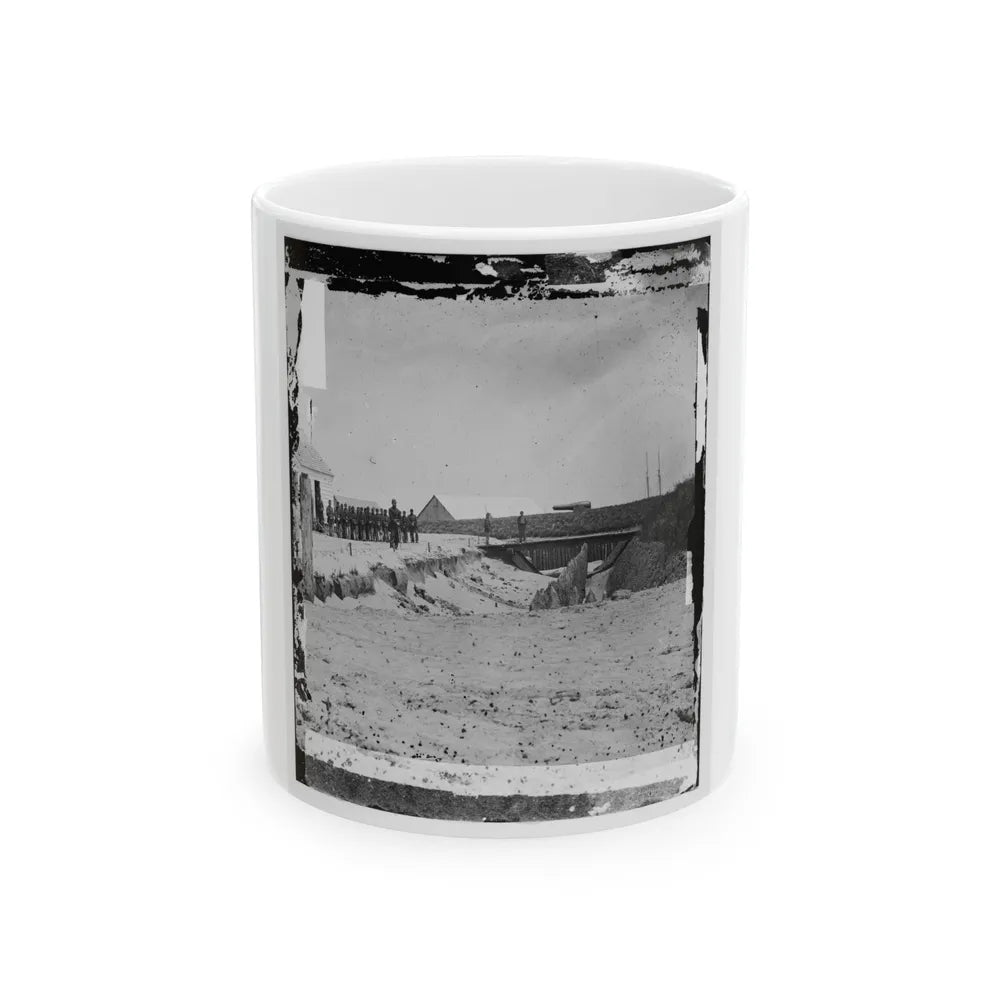 Hilton Head, S.C. Rear View Of Fort Walker (U.S. Civil War) White Coffee Mug-11oz-Go Mug Yourself