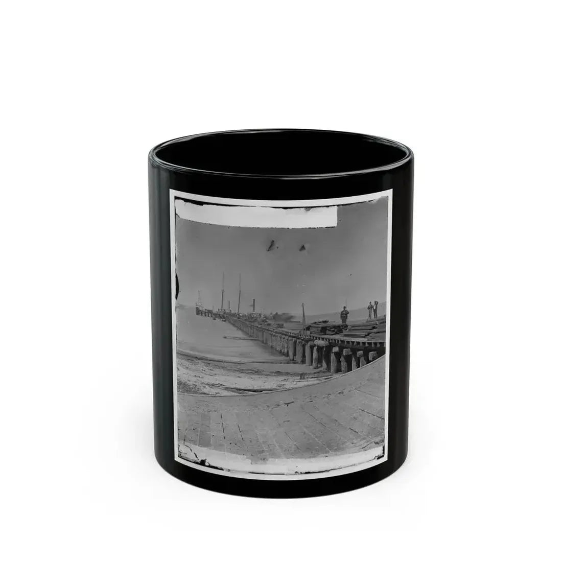 Hilton Head, S.C. Dock Built By Federal Troops (U.S. Civil War) Black Coffee Mug 11oz - Go Mug Yourself