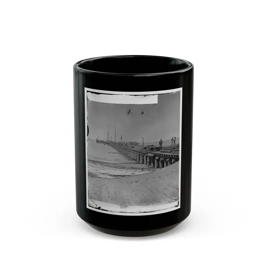 Hilton Head, S.C. Dock Built By Federal Troops (U.S. Civil War) Black Coffee Mug 15oz - Go Mug Yourself