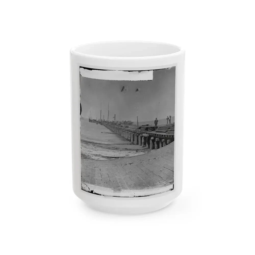 Hilton Head, S.C. Dock Built By Federal Troops (U.S. Civil War) White Coffee Mug 15oz - Go Mug Yourself