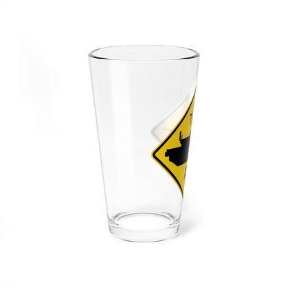 Hinesville Georgia tank xing sign (Georgia) (Road Sign) Pint Glass 16oz - Go Mug Yourself