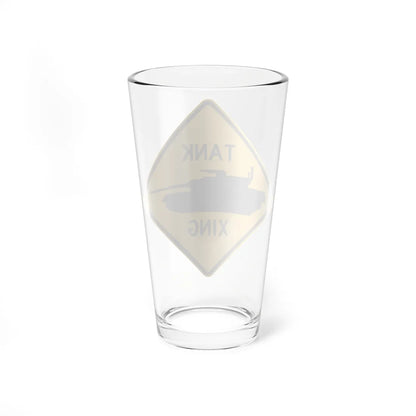 Hinesville Georgia tank xing sign (Georgia) (Road Sign) Pint Glass 16oz - Go Mug Yourself
