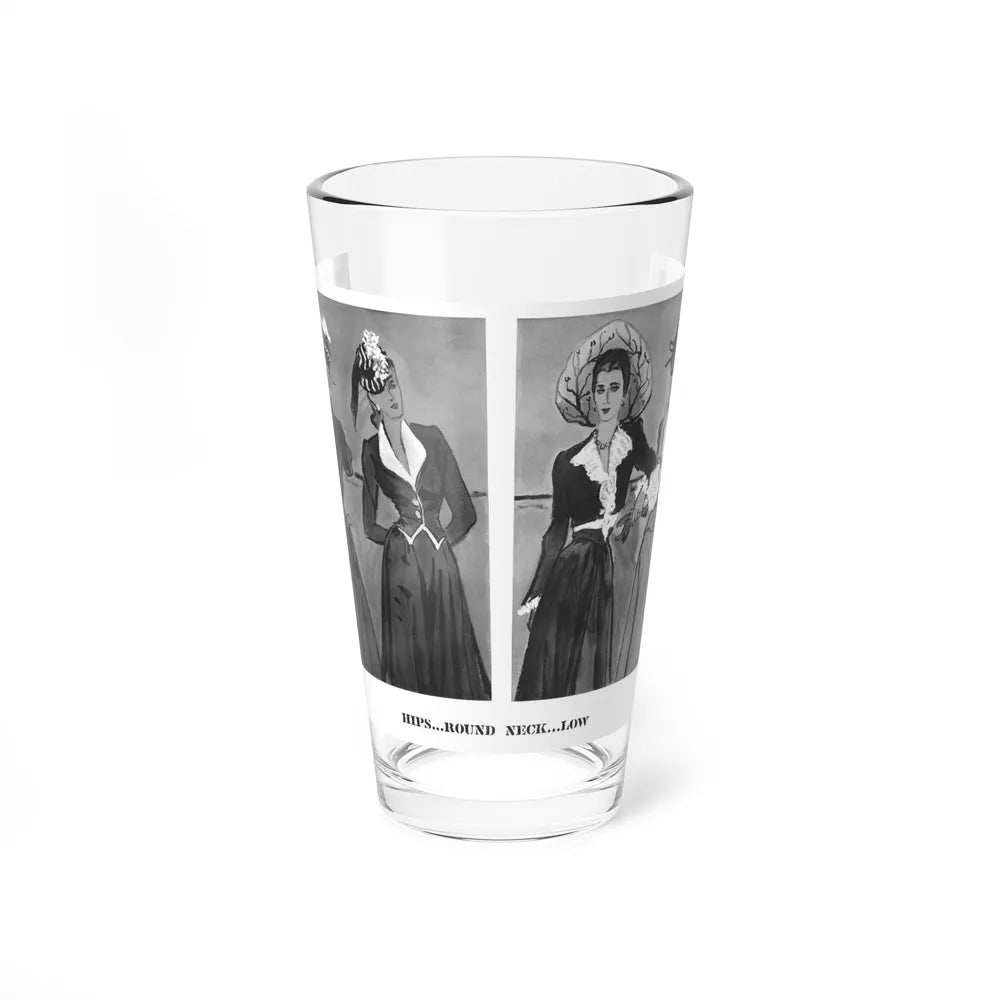 Hips...Round Neck...Low, 1942 - Pint Glass 16oz-16oz-Go Mug Yourself