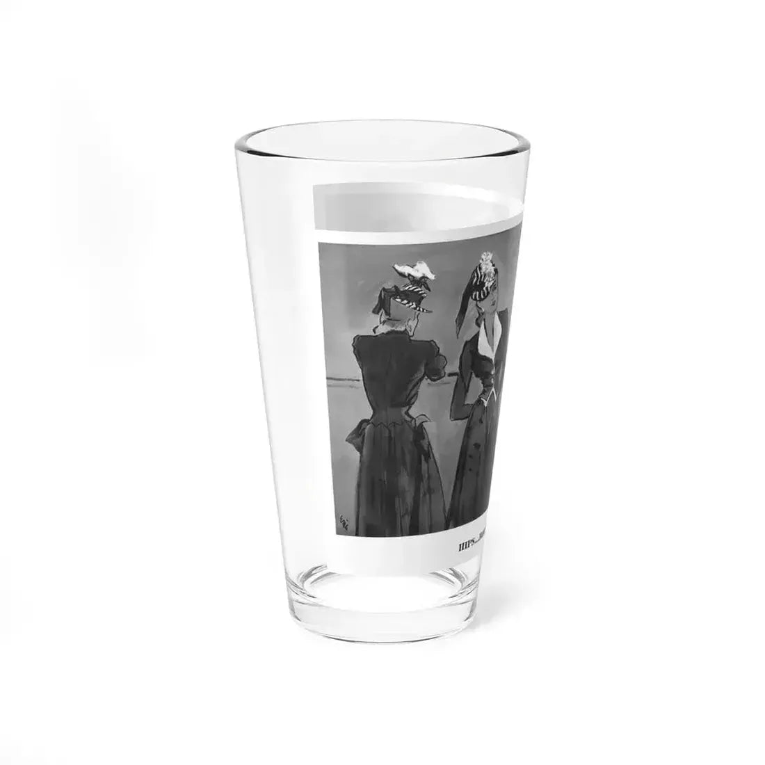 Hips...Round Neck...Low, 1942 - Pint Glass 16oz - Go Mug Yourself