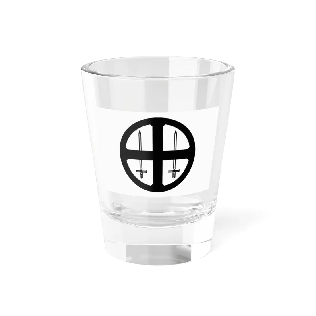 Hirden flag Black and White Variant (Norway) Shot Glass 1.5oz 1.5oz - Go Mug Yourself