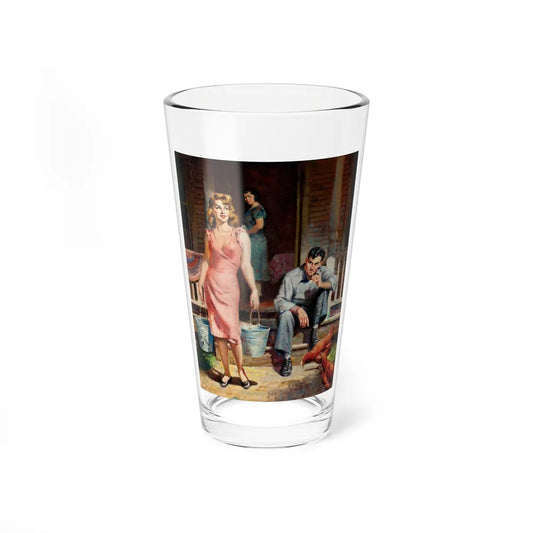 Hired Girl, paperback cover (Venus, 1952) - Pint Glass 16oz-16oz-Go Mug Yourself