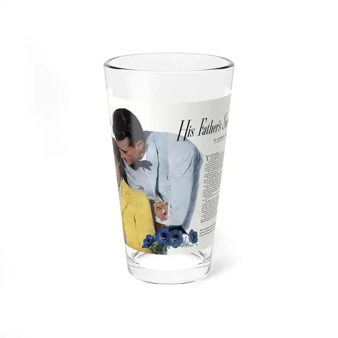 His Father's Secretary, Redbook, August 1949 - Pint Glass 16oz 16oz - Go Mug Yourself