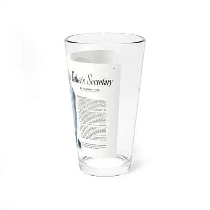 His Father's Secretary, Redbook, August 1949 - Pint Glass 16oz - Go Mug Yourself
