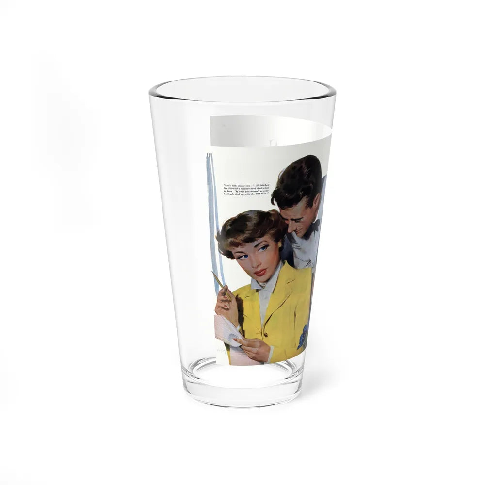 His Father's Secretary, Redbook, August 1949 - Pint Glass 16oz-Go Mug Yourself