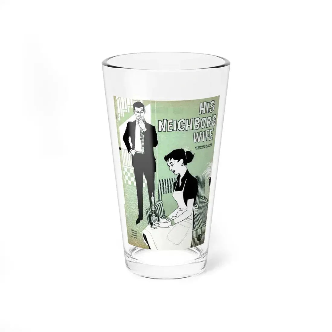 His Neighbor's Wife, Redbook, December 1957 - Pint Glass 16oz 16oz - Go Mug Yourself