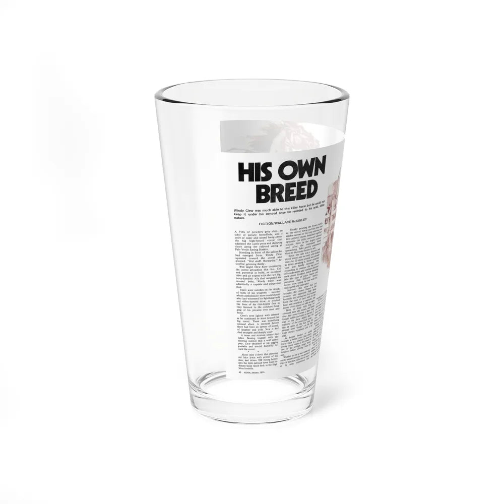 His Own Breed, Adam magazine, January 1974 - Pint Glass 16oz-Go Mug Yourself