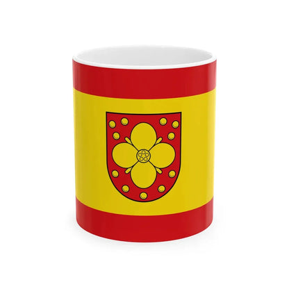 Hissflagge der Gemeinde Uckerland (Germany) White Coffee Mug 11oz - Go Mug Yourself
