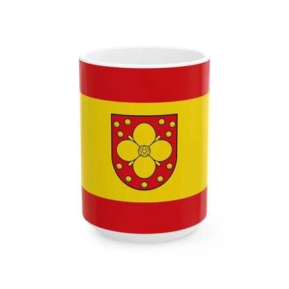 Hissflagge der Gemeinde Uckerland (Germany) White Coffee Mug 15oz - Go Mug Yourself