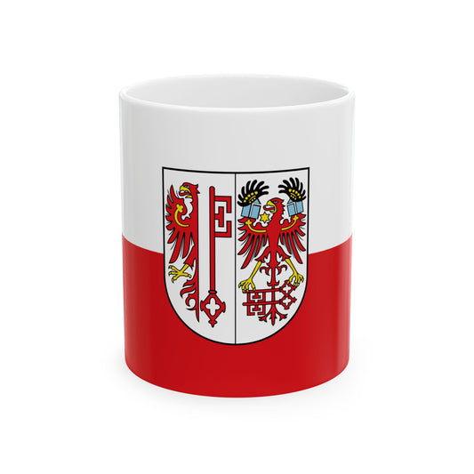 Hissflagge der Hansestadt Salzwedel (Germany) White Coffee Mug-11oz-Go Mug Yourself