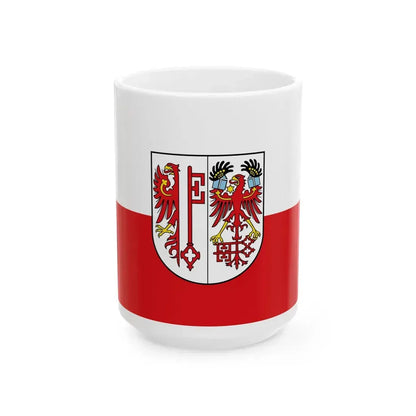 Hissflagge der Hansestadt Salzwedel (Germany) White Coffee Mug 15oz - Go Mug Yourself