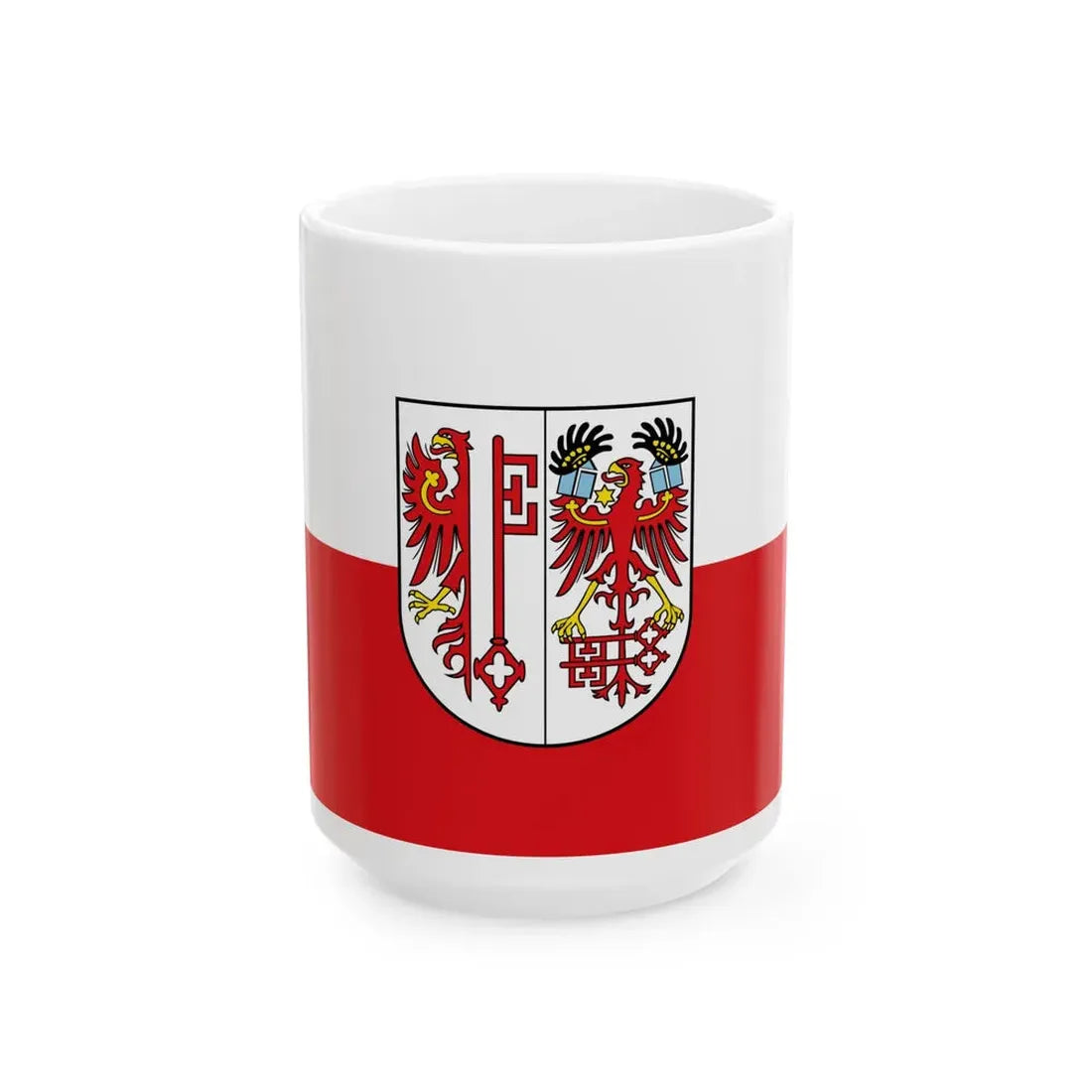 Hissflagge der Hansestadt Salzwedel (Germany) White Coffee Mug 15oz - Go Mug Yourself
