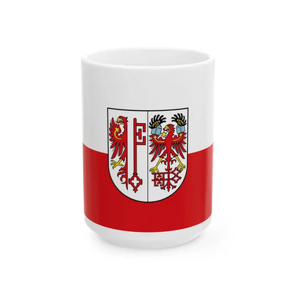 Hissflagge der Hansestadt Salzwedel (Germany) White Coffee Mug 15oz - Go Mug Yourself