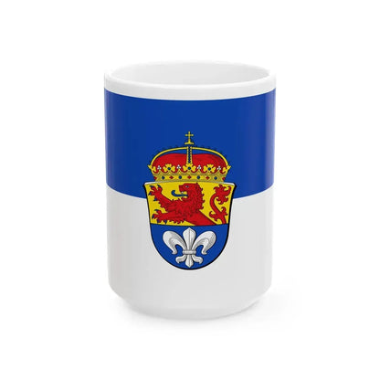Hissflagge der Stadt Darmstadt (Germany) White Coffee Mug 15oz - Go Mug Yourself