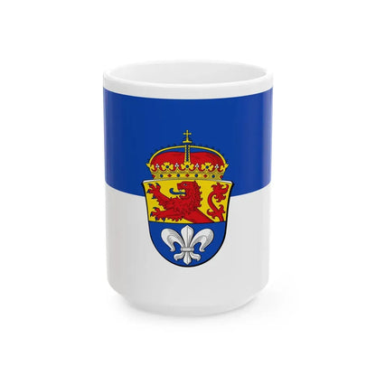 Hissflagge der Stadt Darmstadt (Germany) White Coffee Mug 15oz - Go Mug Yourself
