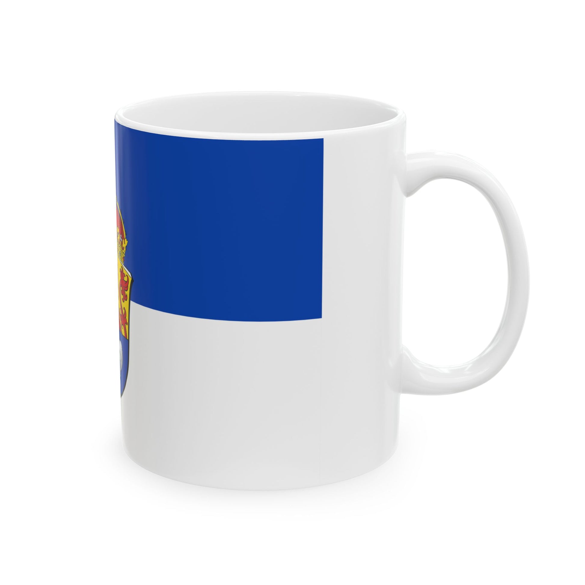 Hissflagge der Stadt Darmstadt (Germany) White Coffee Mug-Go Mug Yourself