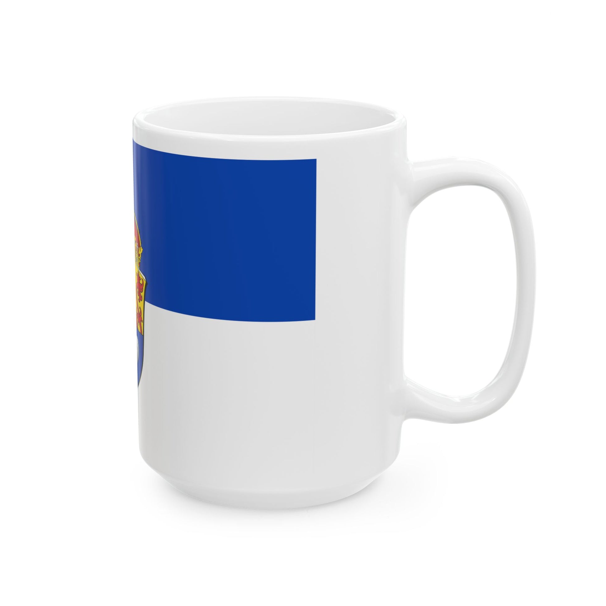 Hissflagge der Stadt Darmstadt (Germany) White Coffee Mug-Go Mug Yourself
