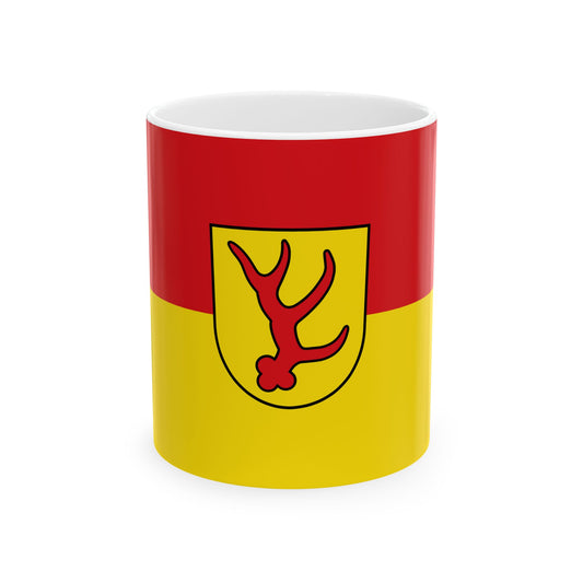 Hissflagge der Stadt Forst Lausitz 2005-2011 (Germany) White Coffee Mug-11oz-Go Mug Yourself