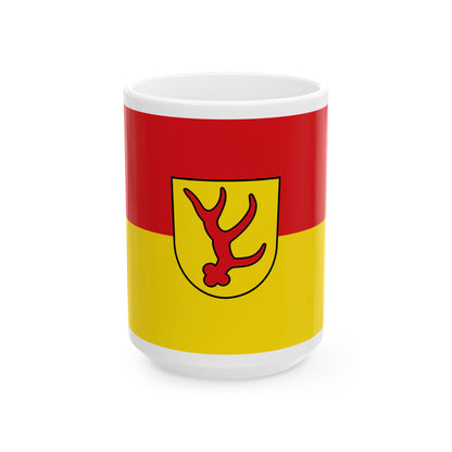 Hissflagge der Stadt Forst Lausitz 2005-2011 (Germany) White Coffee Mug-15oz-Go Mug Yourself