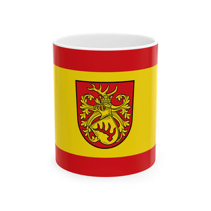 Hissflagge der Stadt Forst Lausitz (Germany) White Coffee Mug-11oz-Go Mug Yourself