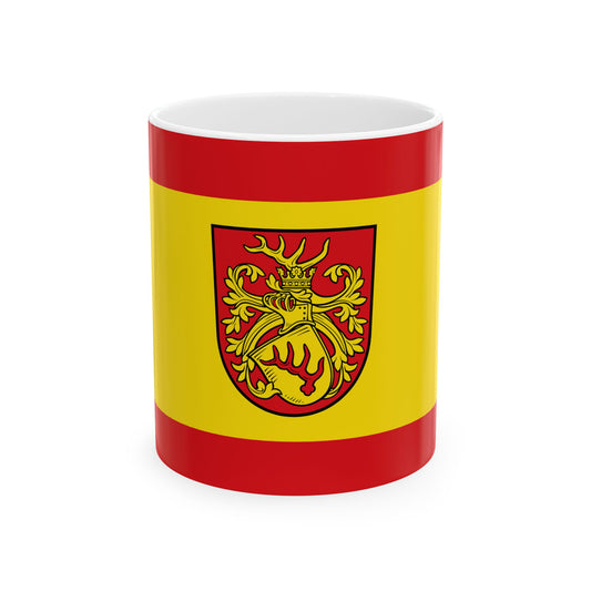 Hissflagge der Stadt Forst Lausitz (Germany) White Coffee Mug-11oz-Go Mug Yourself