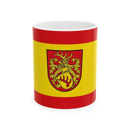 Hissflagge der Stadt Forst Lausitz (Germany) White Coffee Mug 11oz - Go Mug Yourself