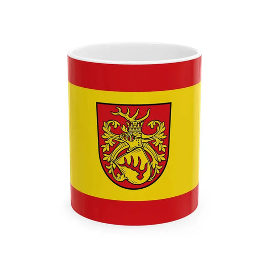 Hissflagge der Stadt Forst Lausitz (Germany) White Coffee Mug 11oz - Go Mug Yourself